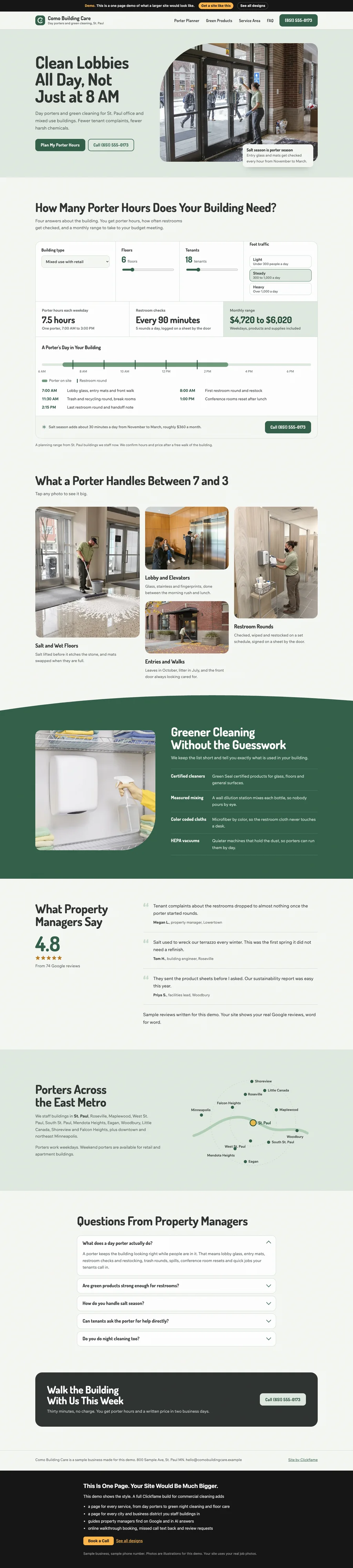 Quiet Green Ledger website design