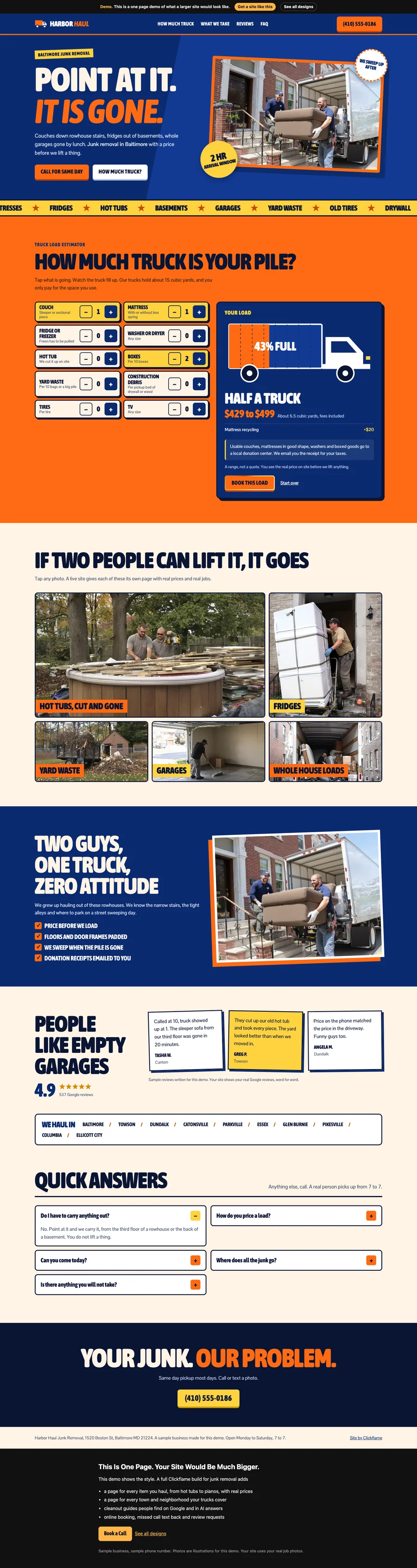 Loud Truck Pop website design