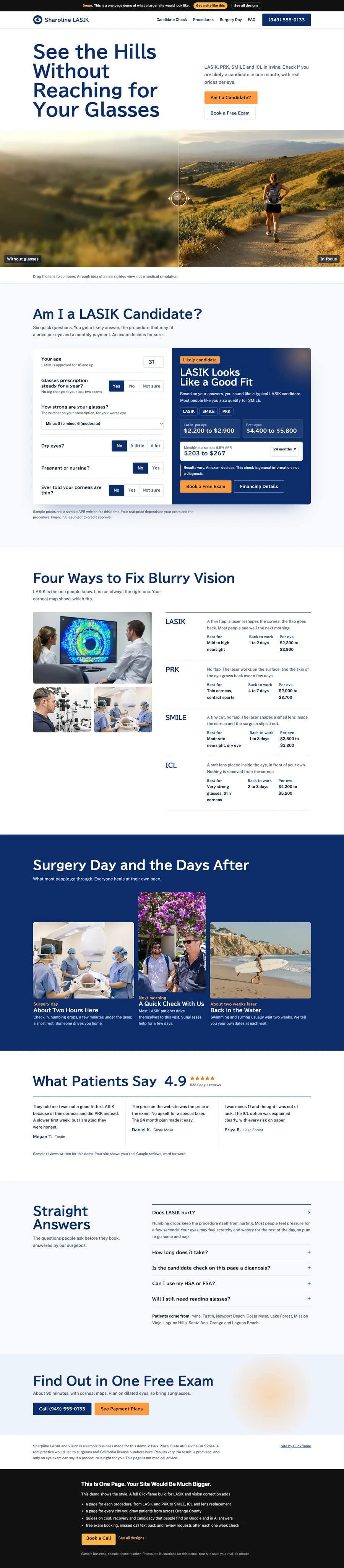 Crisp Focus website design