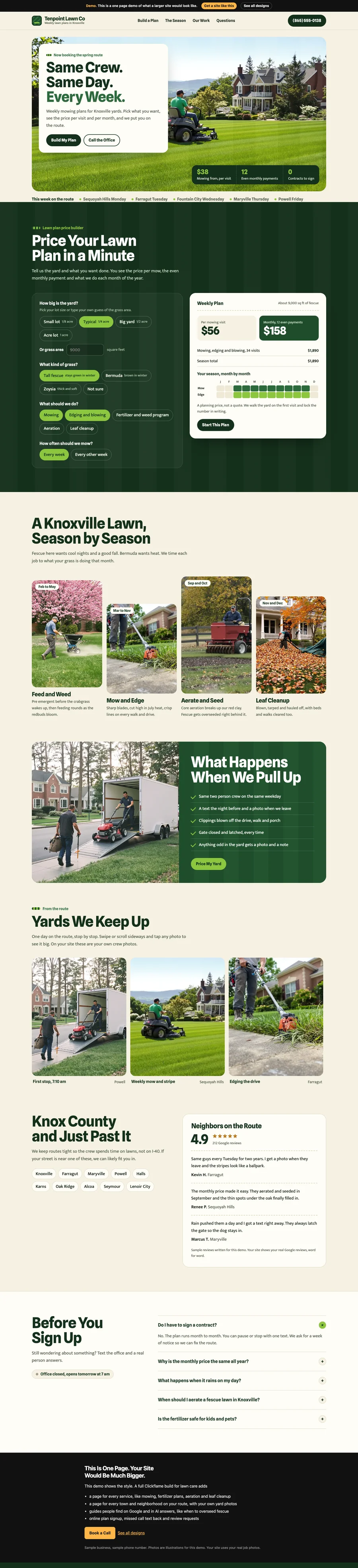 Fresh Stripe Plan website design