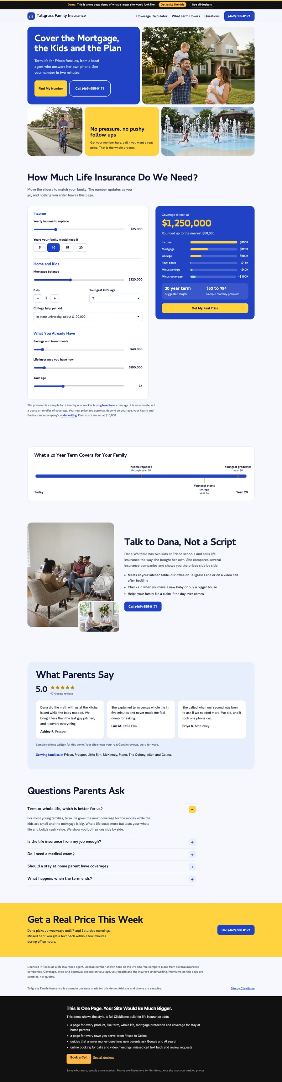 Cul de Sac Bright website design