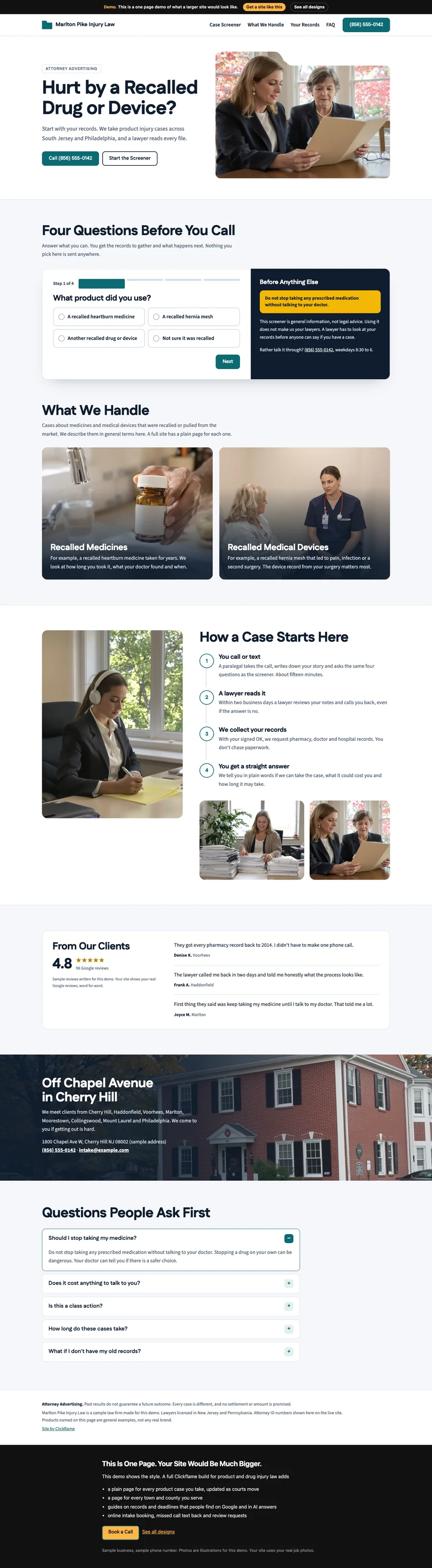 Records Desk website design