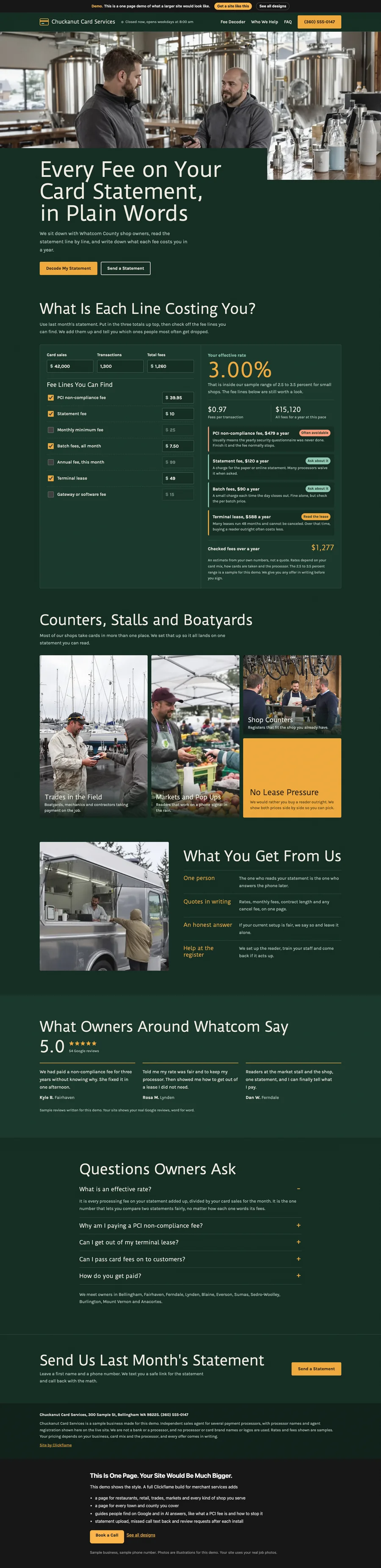 Evergreen Ledger website design