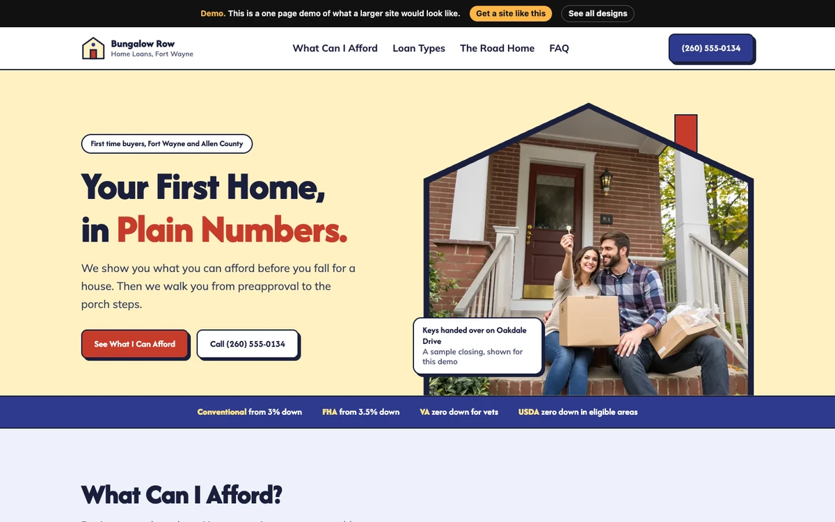 Front Porch Primer website design on a desktop