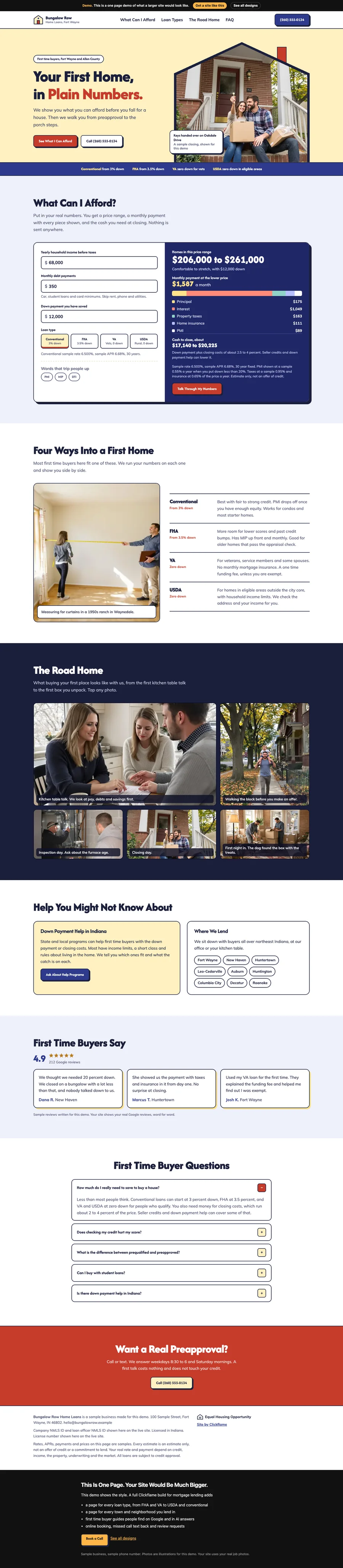 Front Porch Primer website design