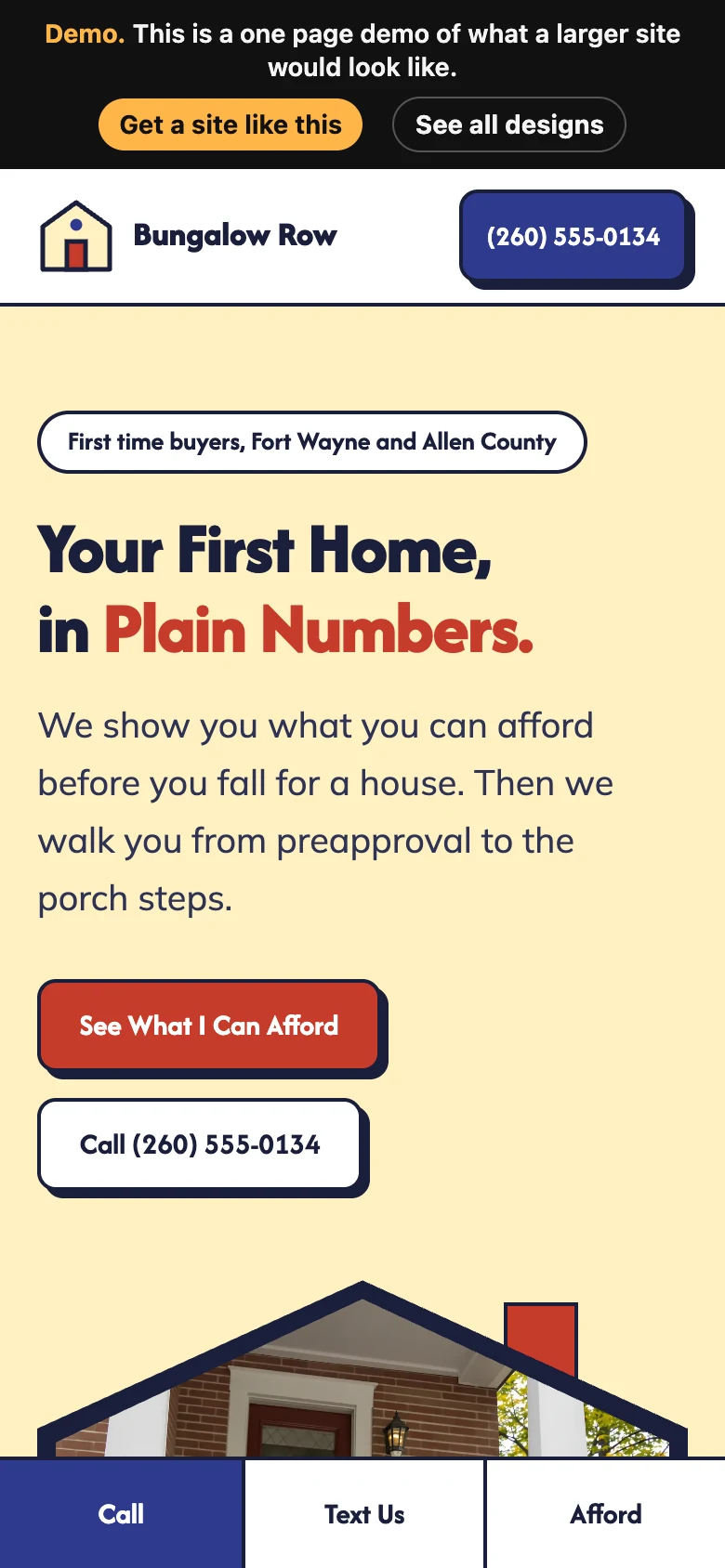 Front Porch Primer on a phone