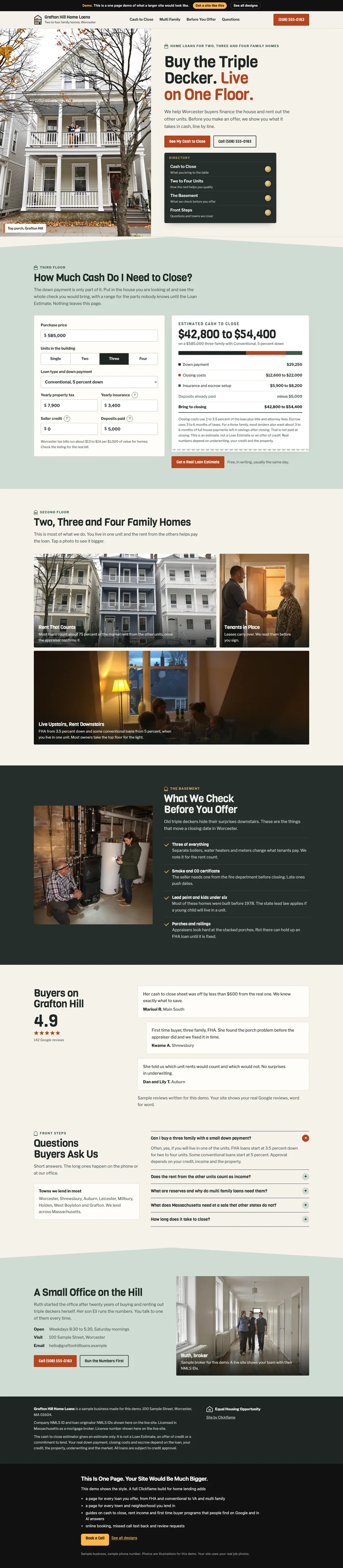 Stacked Porch website design