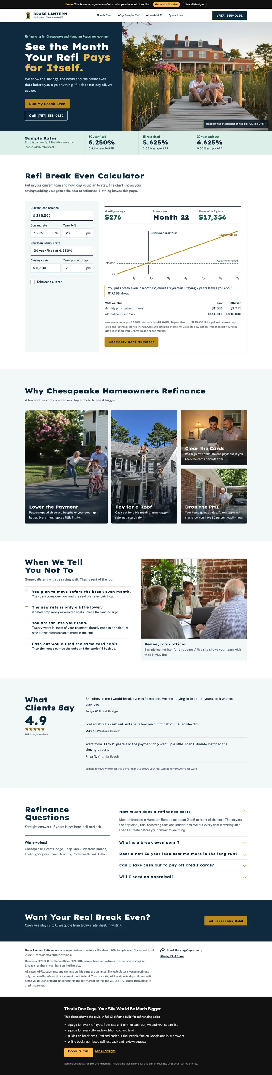 Harbor Ledger website design