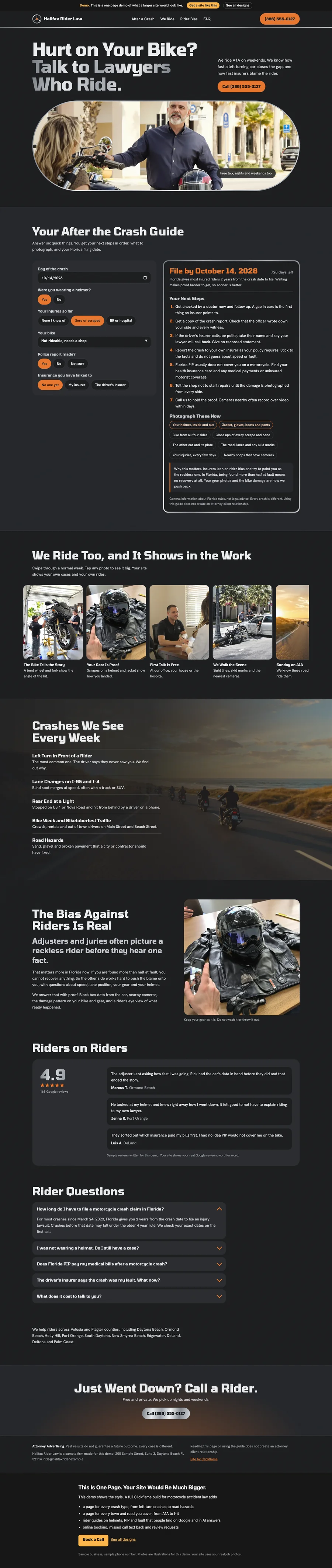 Matte and Chrome website design