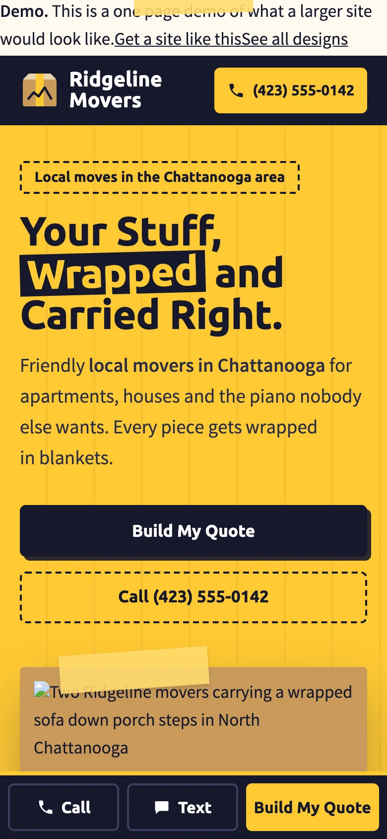 Packing Tape Yellow on a phone