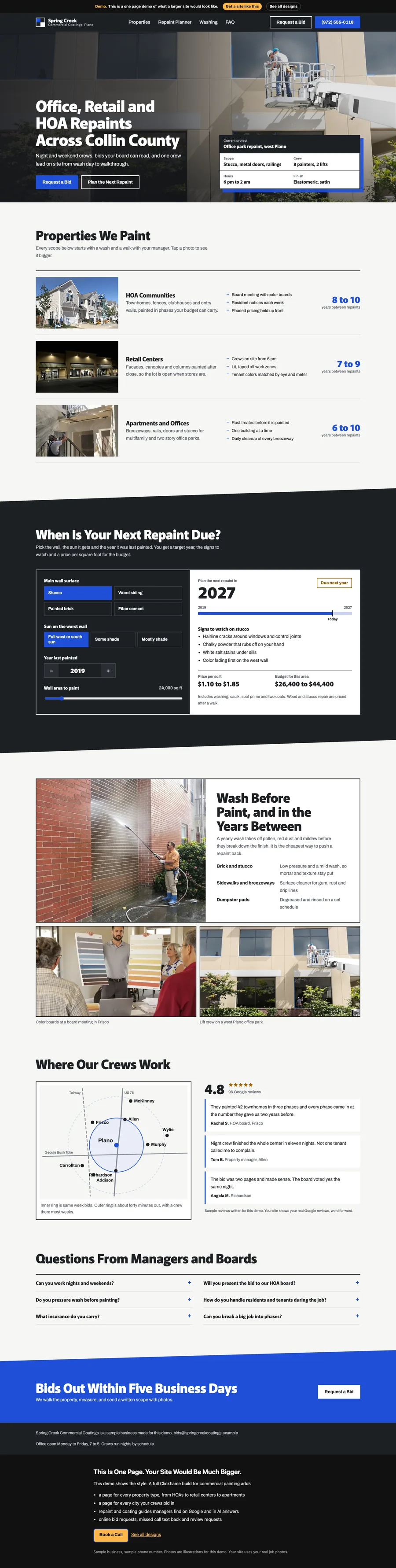 Title Block Cobalt website design