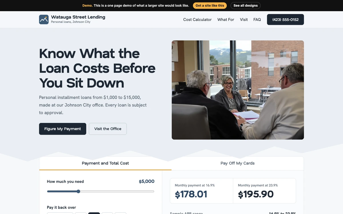 Ridge Slate website design on a desktop