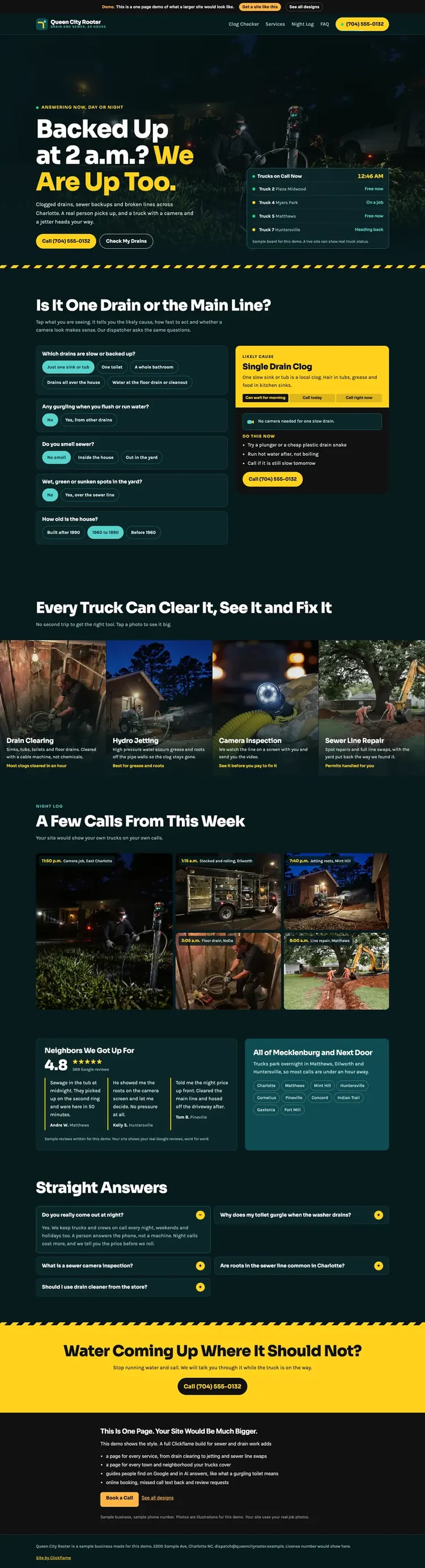 Night Shift website design