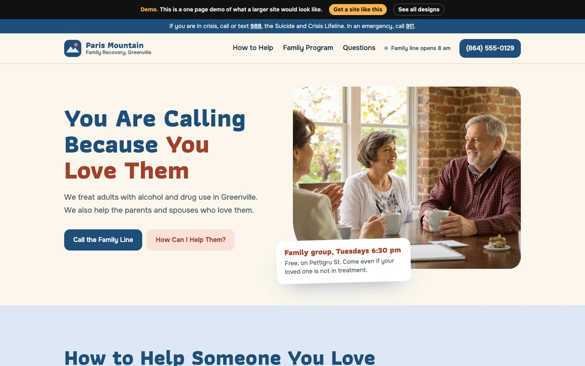 Kitchen Table Letter website design on a desktop