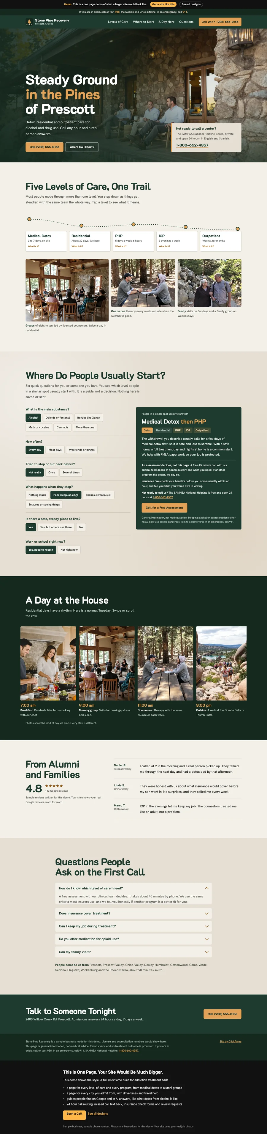 High Desert Stone website design