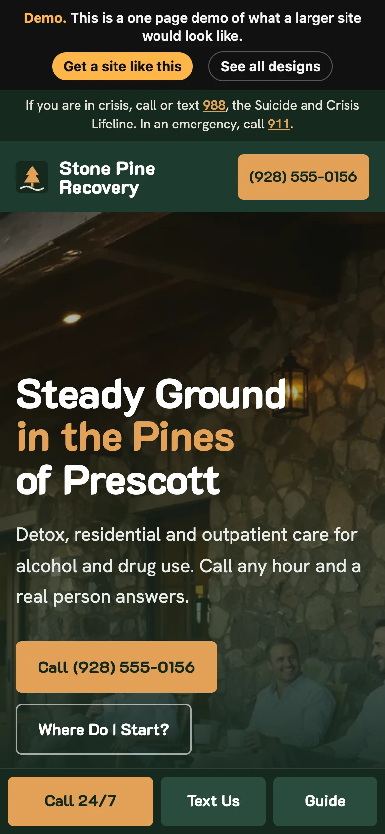 High Desert Stone on a phone