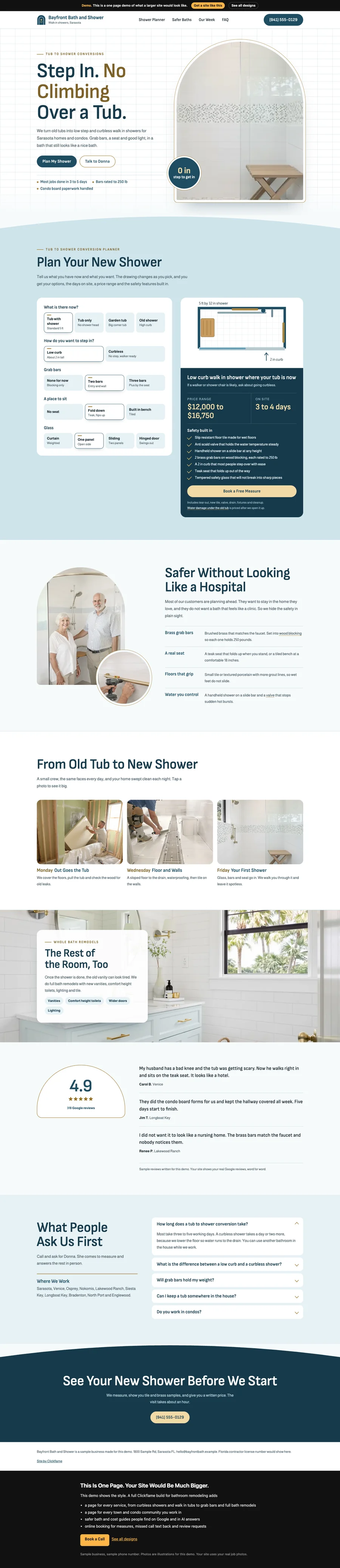Spa Tile and Brass website design