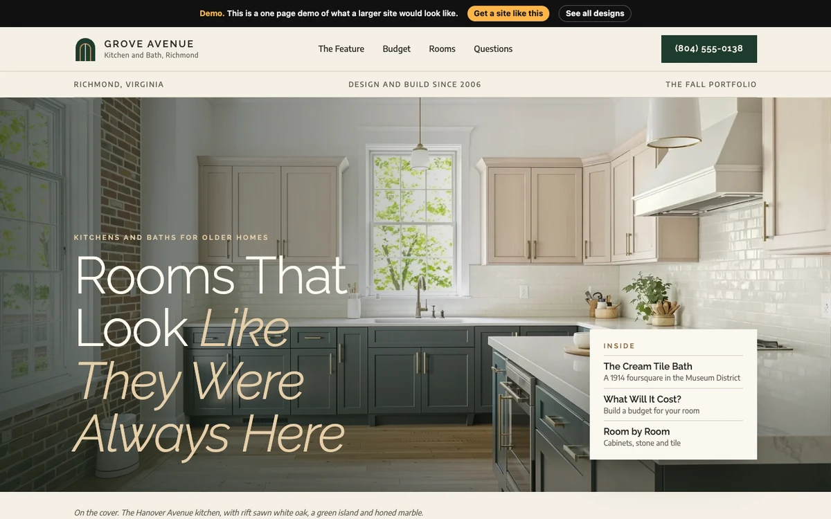 White Oak Editorial website design on a desktop