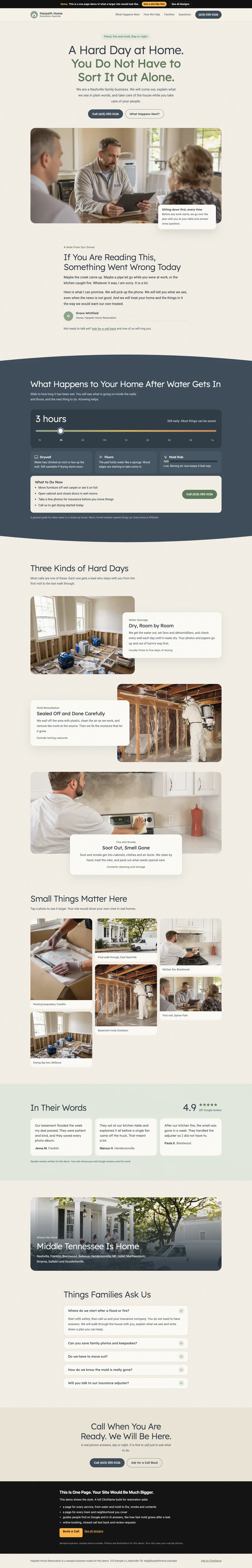 Calm and Human website design