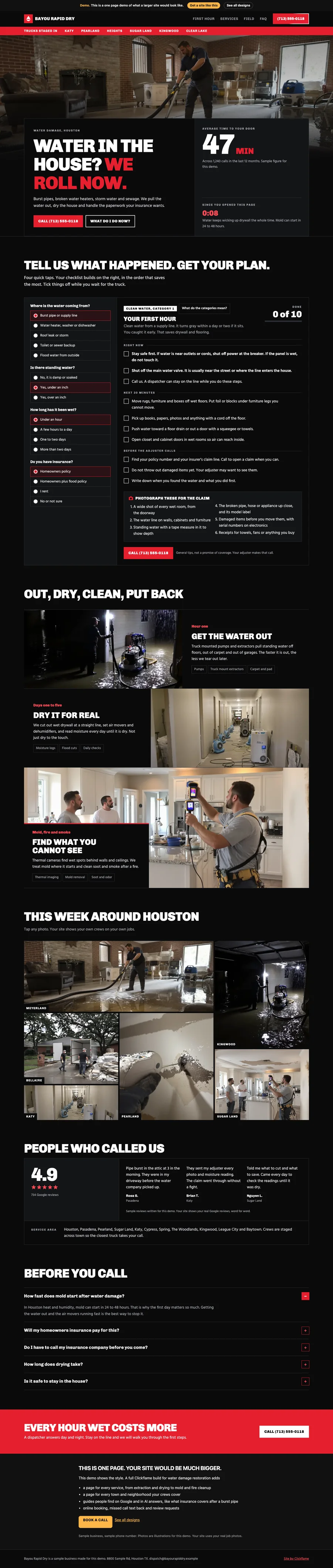 Command Center website design