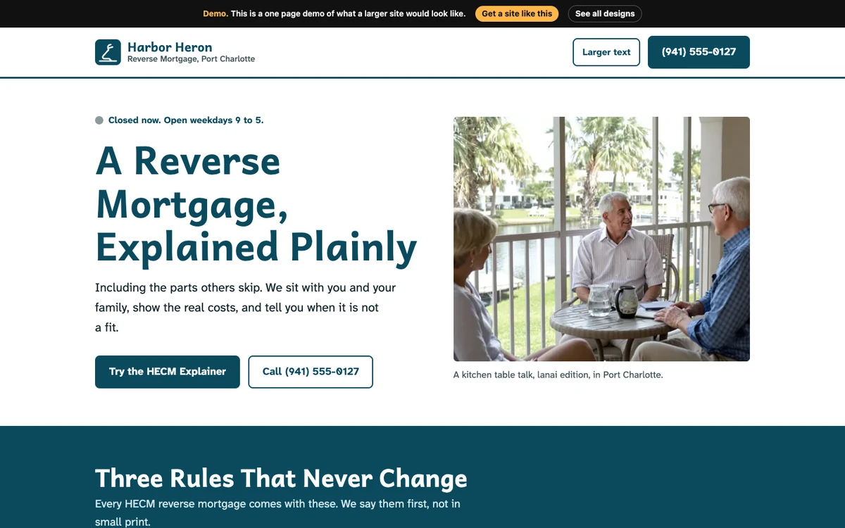 Plain Truth Large Print website design on a desktop