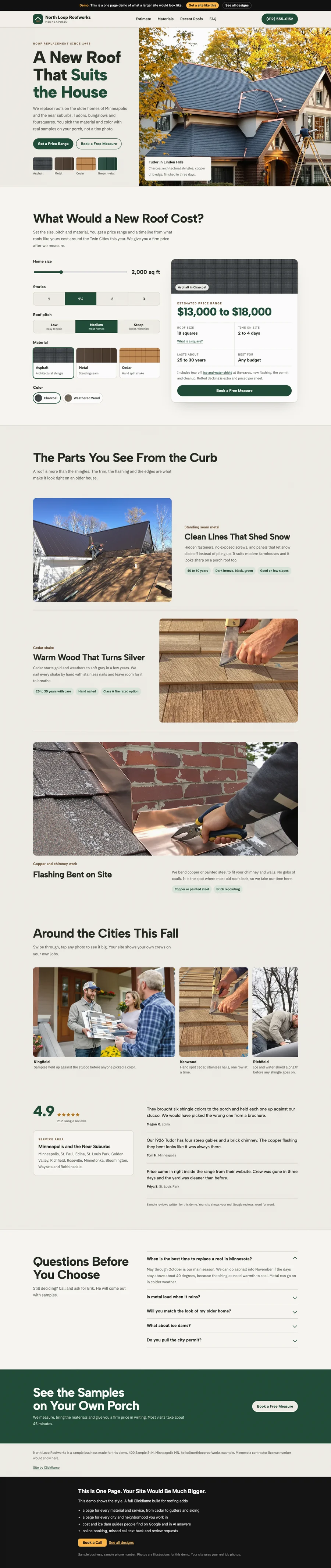 Stone and Timber website design