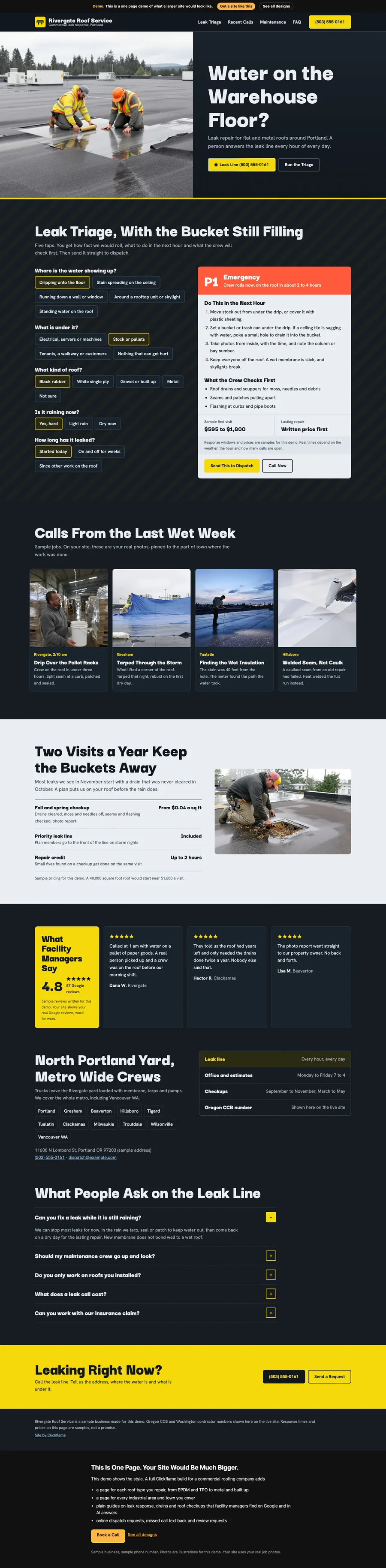 Rain Shift website design