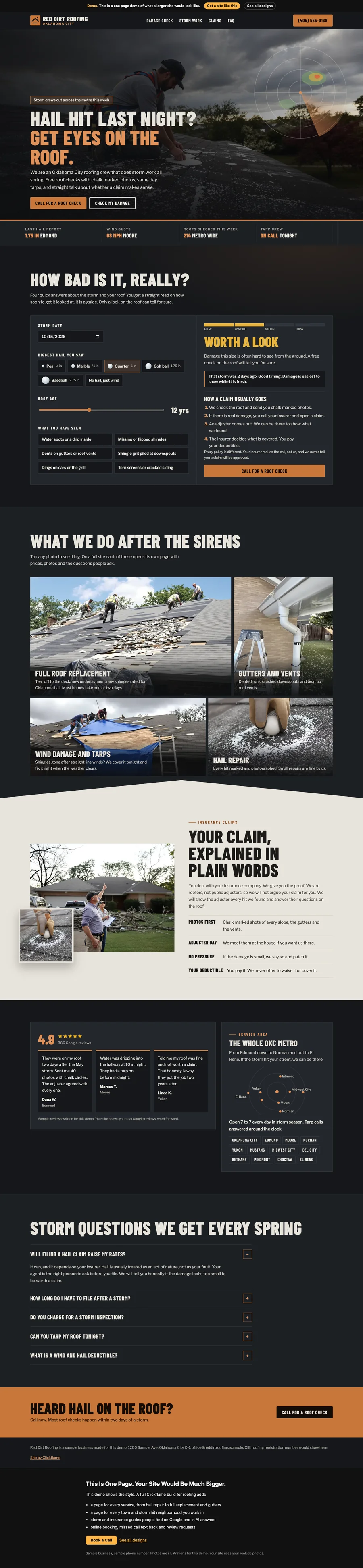 Storm Radar website design