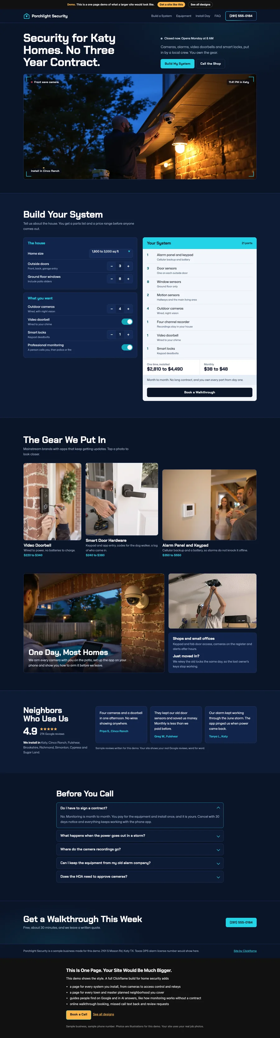 Night Signal website design