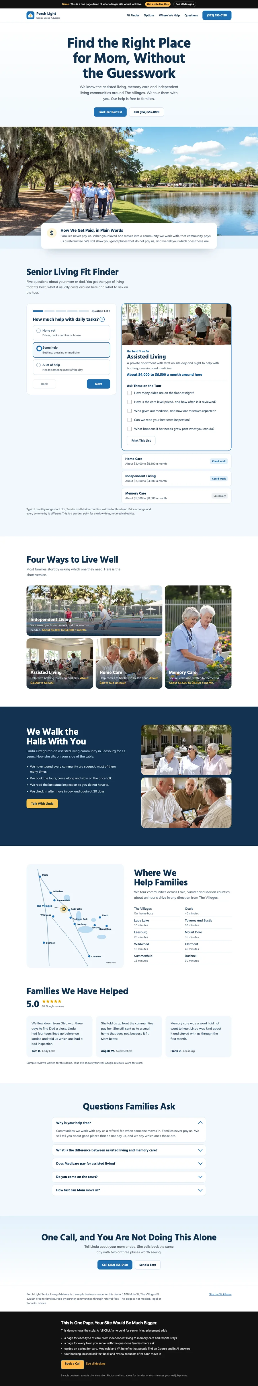 Open Sky Guide website design
