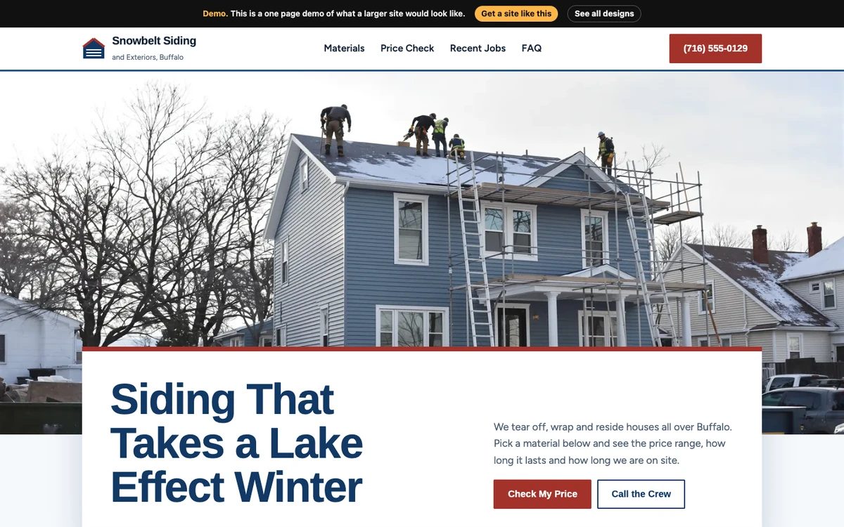 Snowbelt Lap Board website design on a desktop