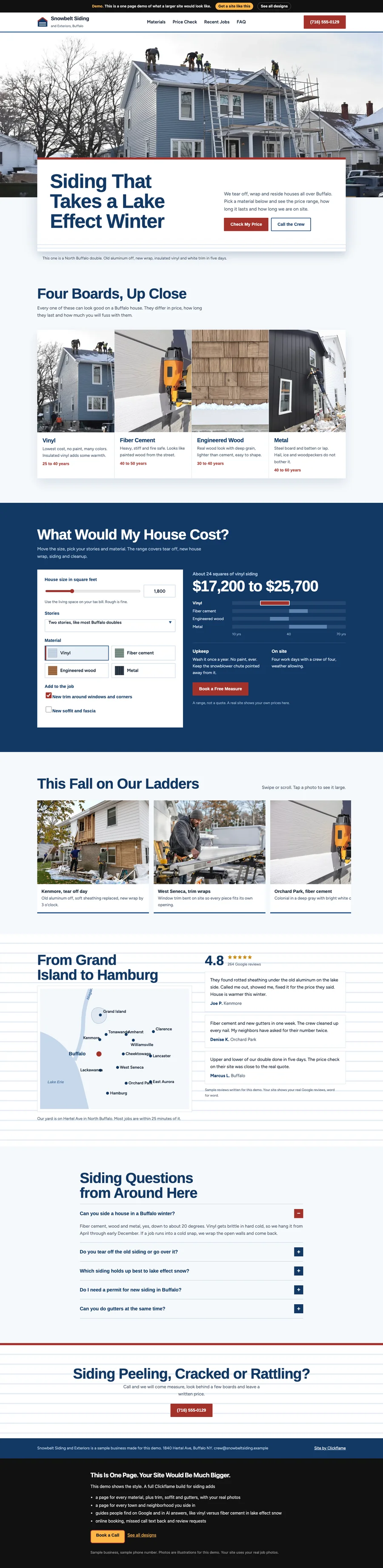Snowbelt Lap Board website design