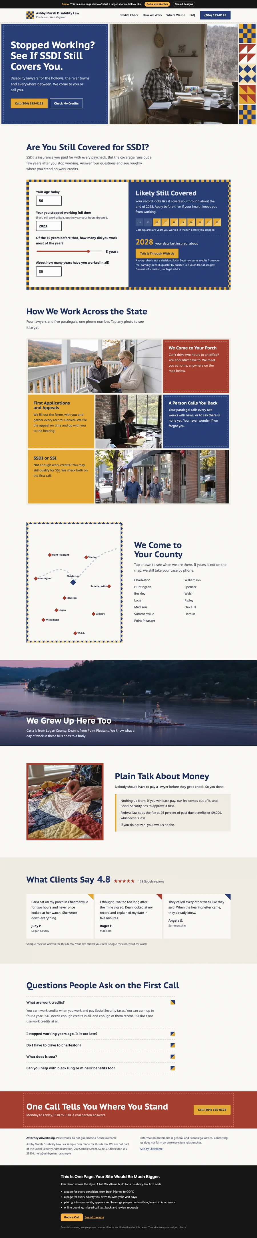 Mountain Quilt Blocks website design