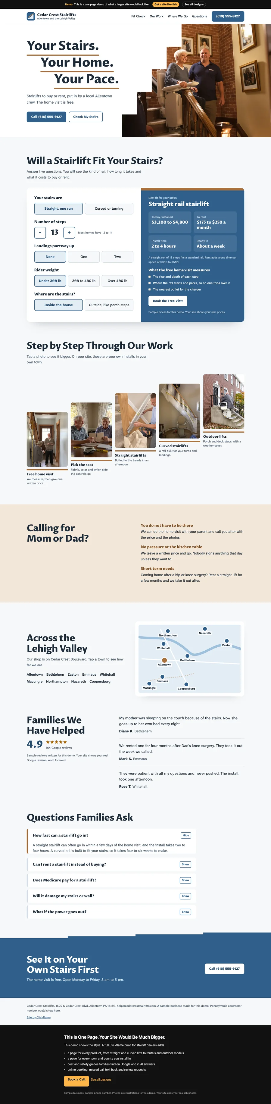 Oak Landing website design