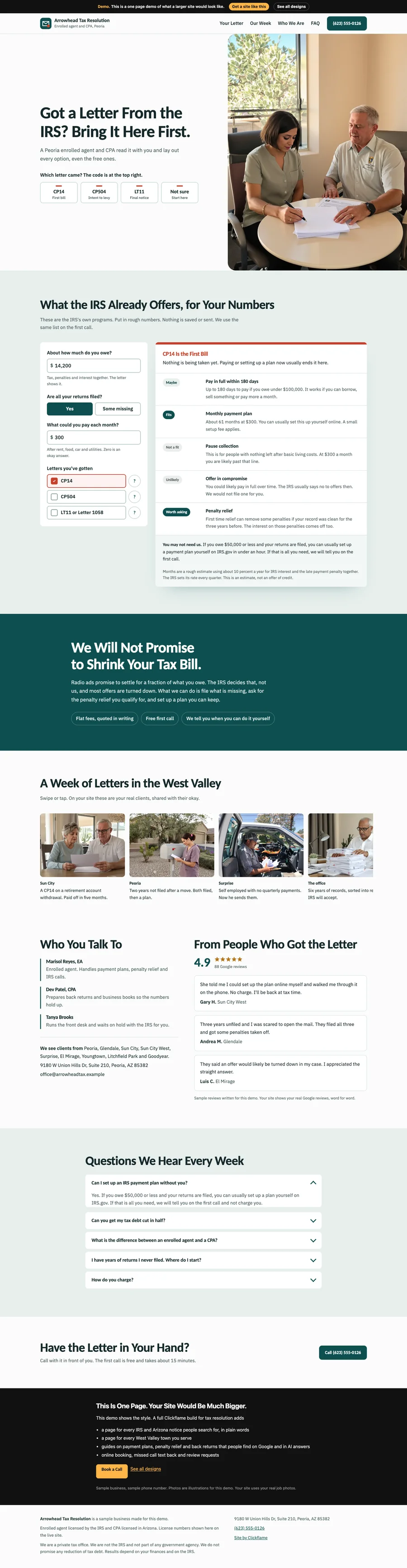 Desert Letter Desk website design