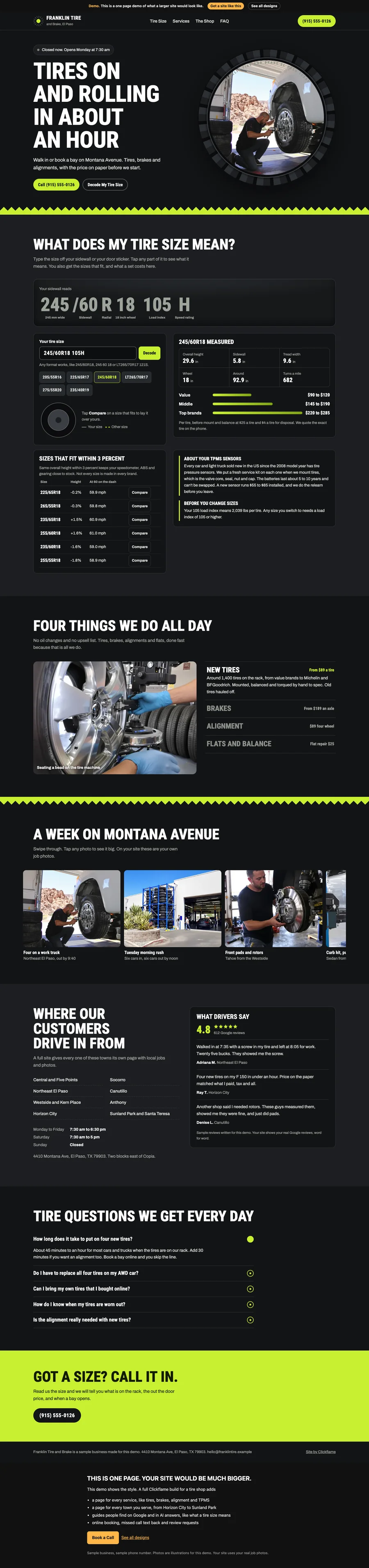 Tread and Lime website design