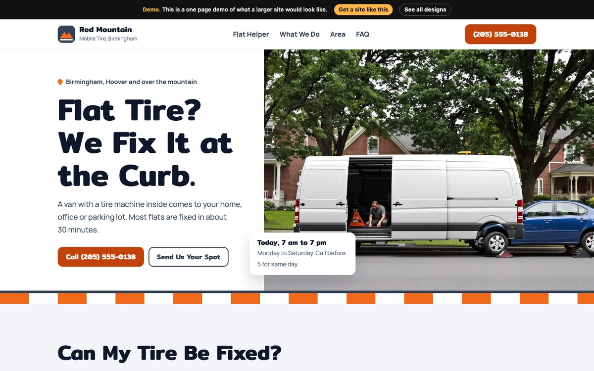 Curbside Clean website design on a desktop