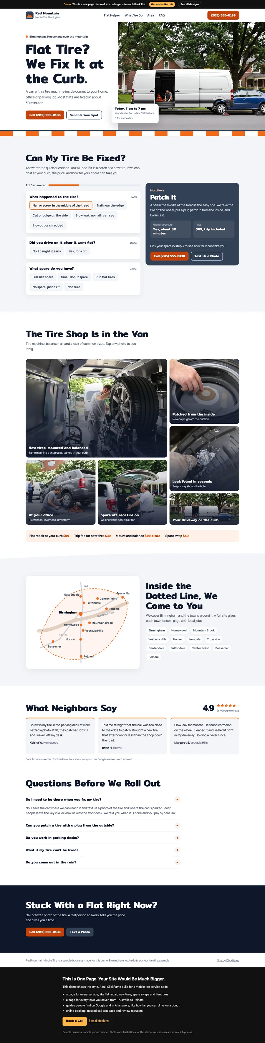 Curbside Clean website design