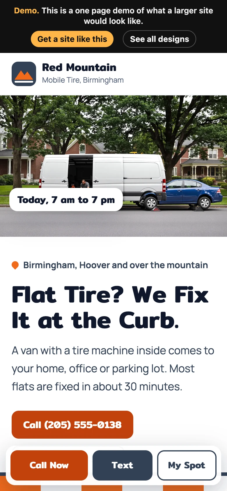 Curbside Clean on a phone