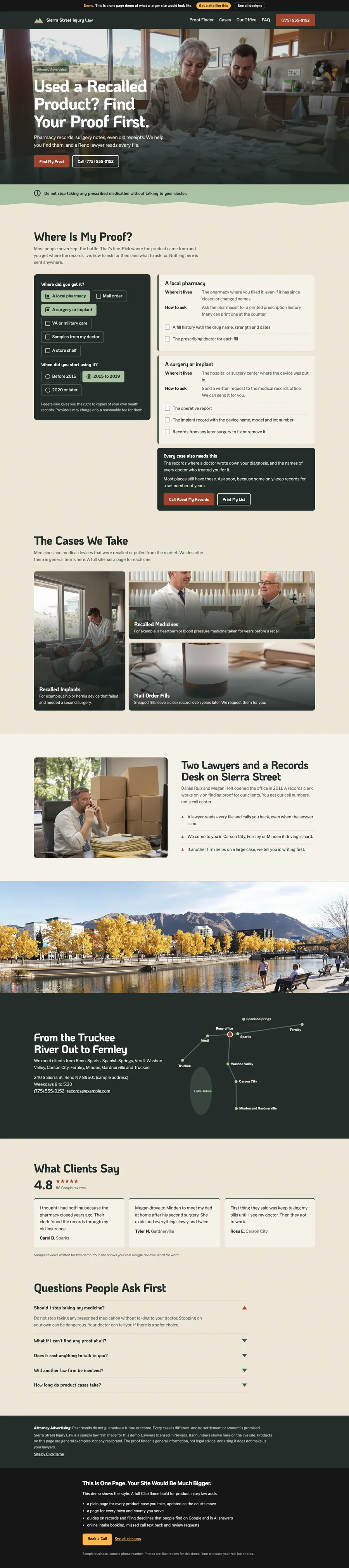 High Desert Dusk website design