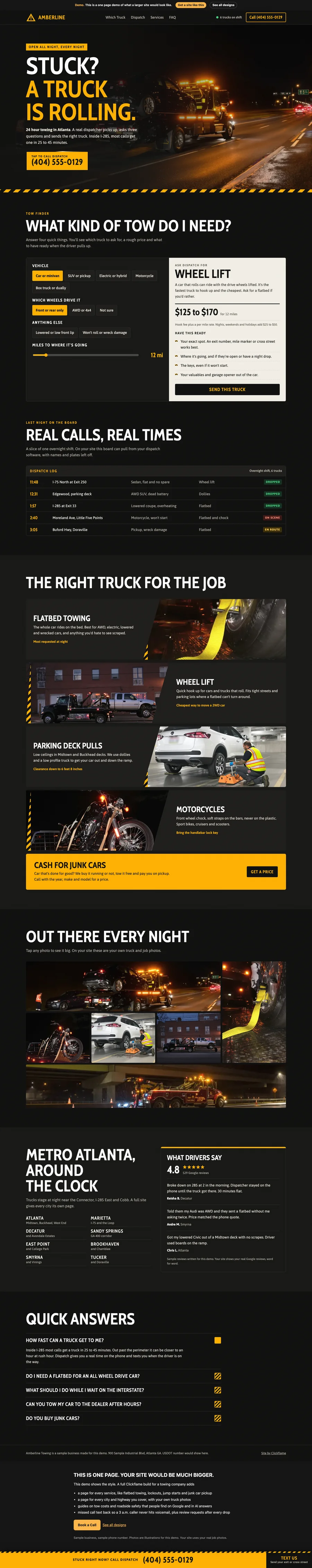 Hazard Dispatch website design