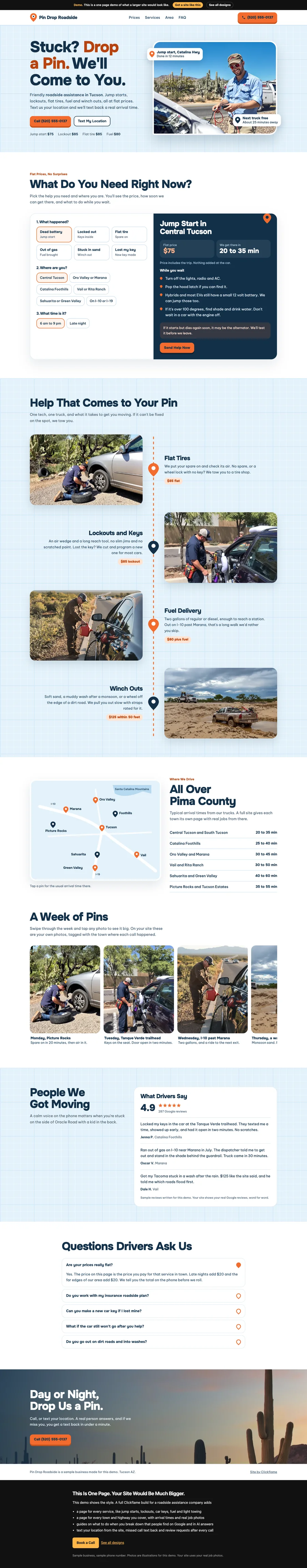 Map Pin Sunny website design