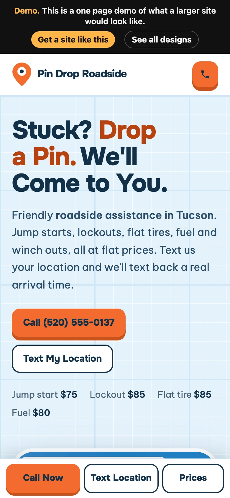 Map Pin Sunny on a phone