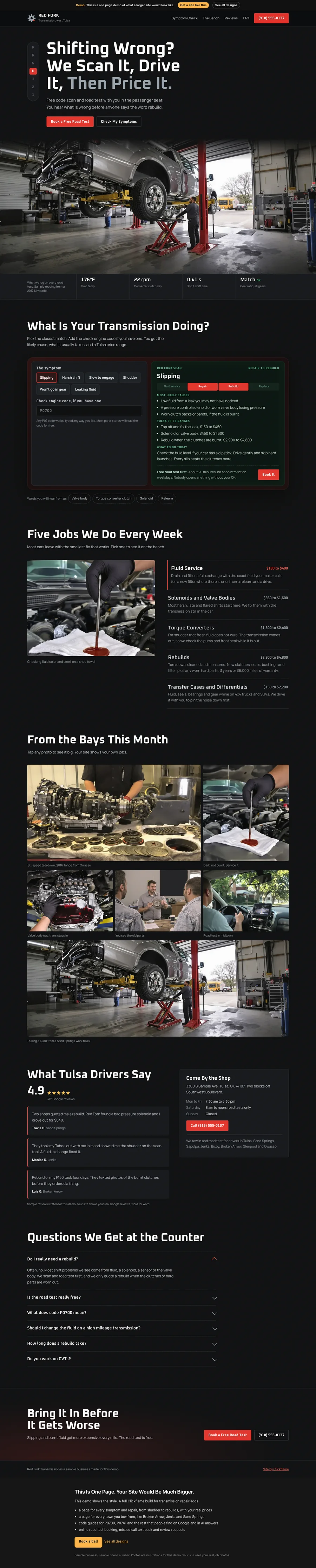Scan Tool Black website design