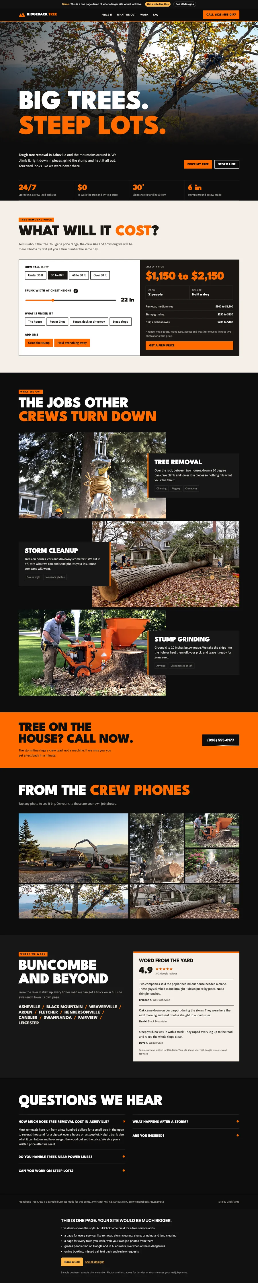 Chainsaw Bold website design