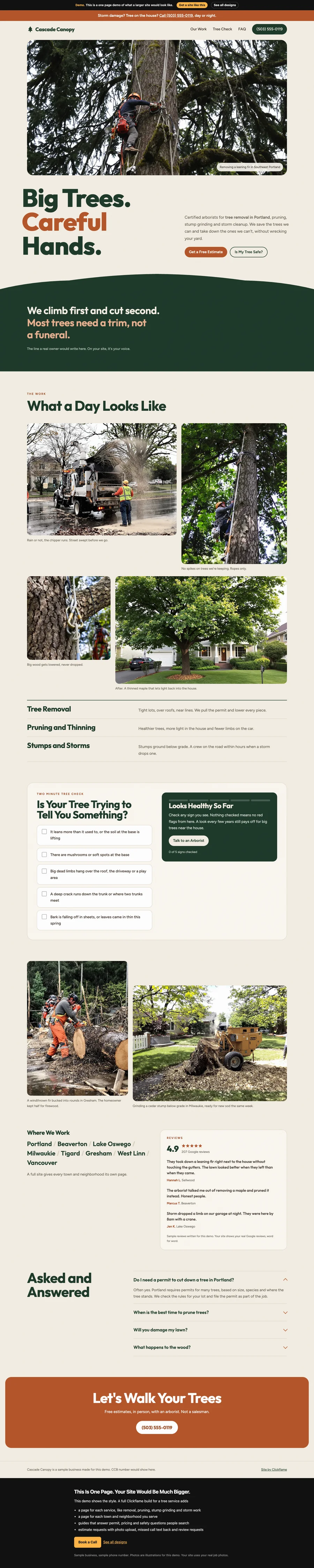 Earthy Editorial website design
