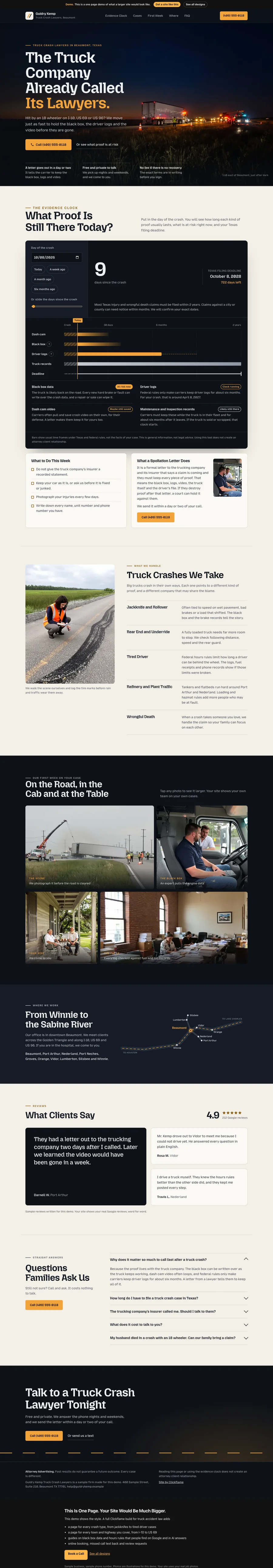 Blue Hour Highway website design
