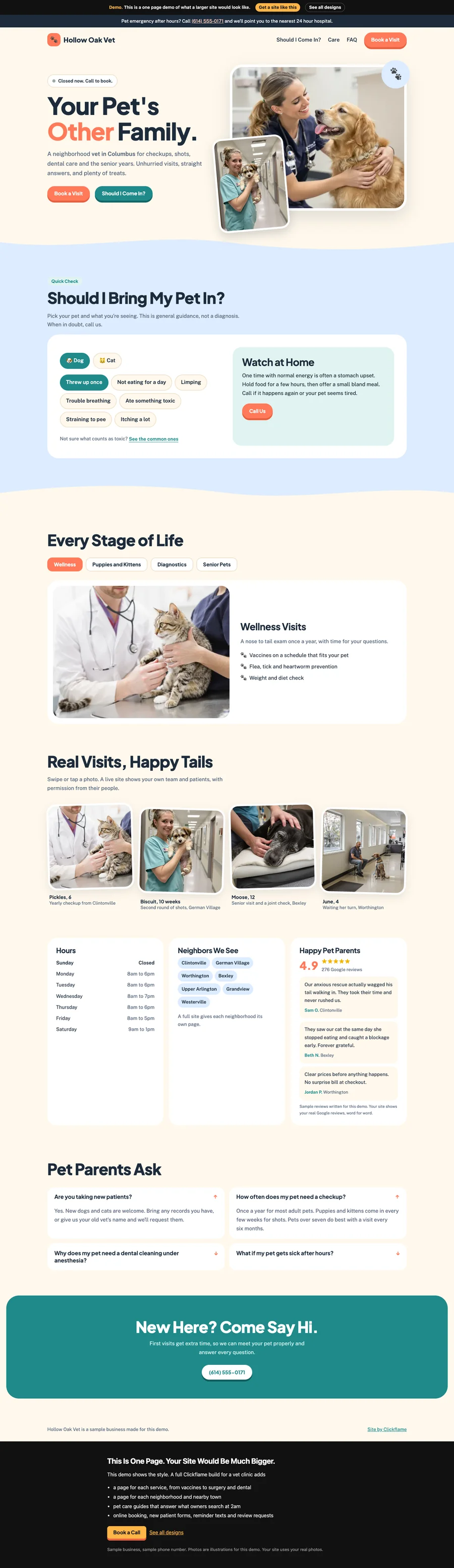 Warm and Playful website design