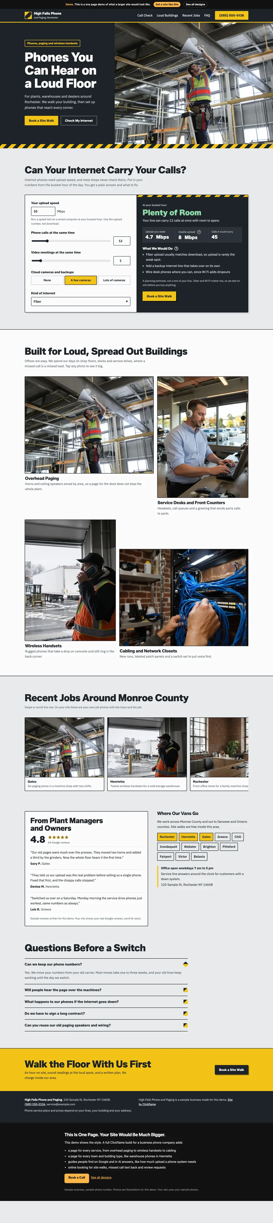 Floor Tape Utility website design