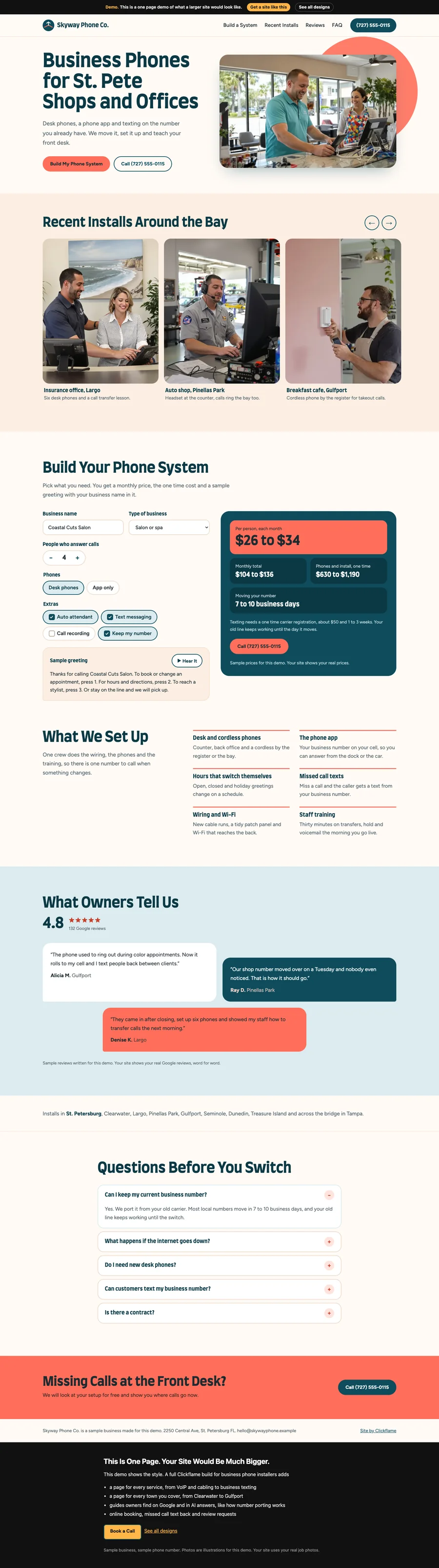 Coral Coastline website design